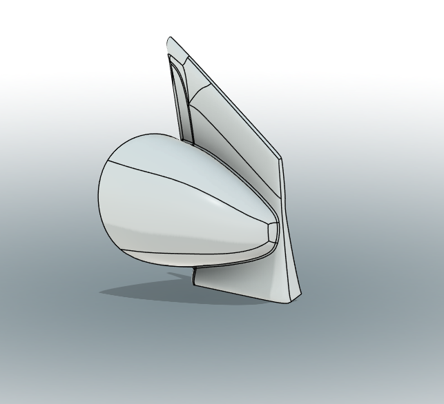 Aero Racing Mirror — Profilo Ottimizzato con Simulazione CFD